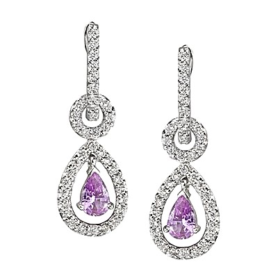 Pink Sapphire Earrings