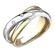 14kt Two Tone Gold Twist Diamond Ring