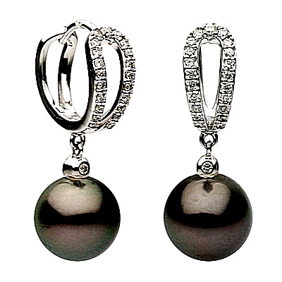 Black Tahitian Pearl Earrings