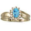 Blue Topaz Gold Ring