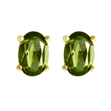 Green Tourmaline Stud Earrings