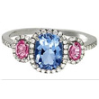 Iolite & Pink Tourmaline Ring
