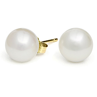 White Freshwater Pearl Earrings