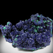 Azurite with Malachite from Bisbee