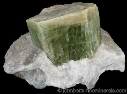 Large Green Beryl in Quartz