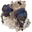 Iridescent Bornite Crystal on Calcite