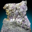 Calaverite with Purple Fluorite