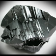 Twinned Black Cassiterite Crystals