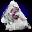 Cinnabar Crystals on Dolomite