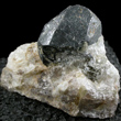 Columbite Crystal in White Albite