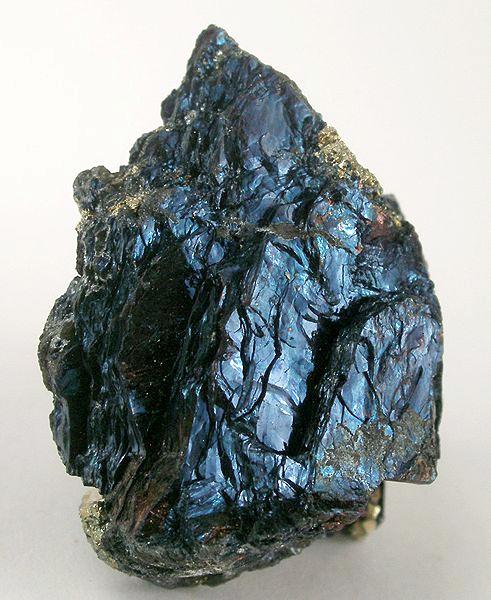 Covellite on Pyrite Matrix