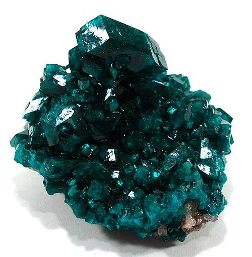 Deep Green Dioptase Cluster