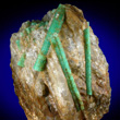 Elongated Emerald Crystals in Matrix