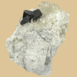 Intergrown Huebnerite with Quartz