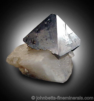 Classic Magnetite Octahedron on Matrix