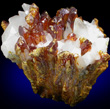Lustrous Orpiment with Calcite