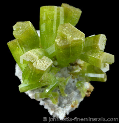 Bright Green Pyromorphite Hexagons