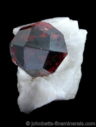 Perfect Spessartine Crystal on Matrix