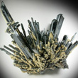 Stibnite Blades with Calcite