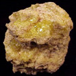 Sulfur crystals on matrix