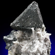 Triangular Tennantite on Quartz