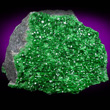 Uvarovite Crystals Coating Matrix