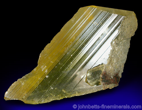 Lustrous Yellow Anglesite Crystal