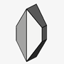 Tabular Non-Twinned Individual Crystal