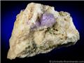 Purple Apatite on Quartz from Harvard Quarry, Greenwood, Oxford County, Maine.