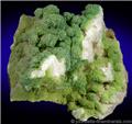 Pyromorphite crusts on Quartz from Loudville Lead Mines, Manhan River, Loudville, Hampshire County, Massachusetts.