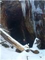 Icicles Hanging from Mine Entrance from Pine Swamp Mine, Harriman State Park, Orange Co., New York