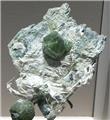 Andradite (Demantoid) on Serpentine from Val Malenco, Sondrio, Lombardy, Italy