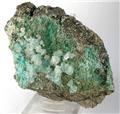 Aurichalcite With Calcite from Copper Queen Mine, Queen Hill, Bisbee, Warren District, Mule Mts, Cochise Co., Arizona