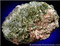 Green Axinite-(Mg) from Iron Cap Mine, Landsman Camp, Graham County, Arizona