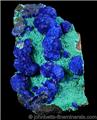 Azurite on Malachite from Morenci Mine, Clifton District, Greenlee County, Arizona