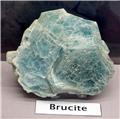 Blue Foliated Brucite Crystals from Bazhenovskoe Deposit, Russia