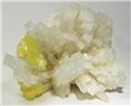 White Celestine with Sulfur from Agrigento (Girgenti), Agrigento Province, Sicily, Italy