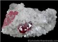 Twinned Cinnabar Crystals on Dolomite from Tsa Tien Mine, Fenghuang, Hunan, China