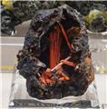 Acicular Crocoite in Vug from Red Lead Mine, Tasmania, Australia