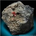 Erythrite Crystals on Quartz Matrix from Sara Alicia Mine, San Bernardo, Sonora, Mexico