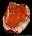 Precious Fire Opal from Near Mezezo, Shewa (also Shoa or Showa) Plateau, Amhara, Ethiopia