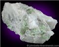 Green Fluor-edenite in Marble from Edenville, Orange County, New York