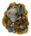 Classic Galena with Siderite from Neudorf, Harz Mountains, Saxony-Anhalt, Germany