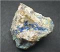 Blue Linarite Vein from Bingham, Socorro Co., New Mexico