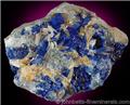 Linarite on Barite, Fluorite from Blanchard Mine, Hansonburg District, Socorro County, New Mexico