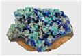 Linarite and Cerussite with Caledonite from Tsumeb Mine, Tsumeb, Otjikoto Region, Namibia