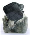 Manganocolumbite on Matrix from Elizabeth R. Mine, Pala, San Diego County, California