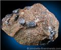 Small Molybdenite Crystals on Matrix from Strawberry Tungsten Mine, Madera County, California