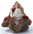 Natrolite Spray in Inesite from Wessels Mine, Hotazel, Kalahari manganese fields, Northern Cape Province, South Africa