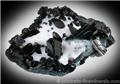 Neptunite Crystals in Natrolite from Benitoite Gem Mine, San Benito County, California